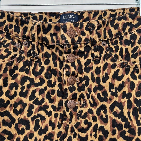 J. Crew Leopard 9" high-rise skinny jean with button fly Size 27 - Picture 2 of 8